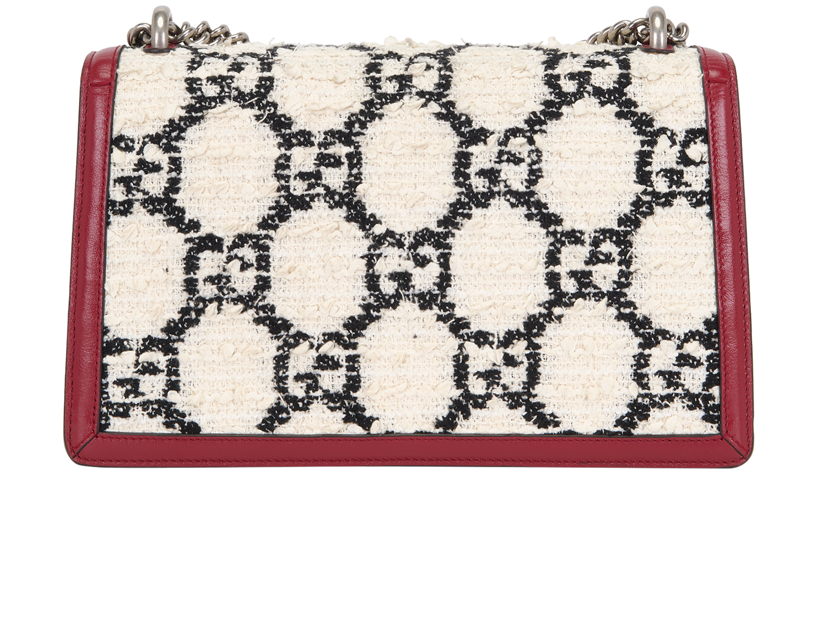 Tweed Medium Dionysus, &pound;950, Handbags, Red/White, Fabric/Leather/Tweed, Back view